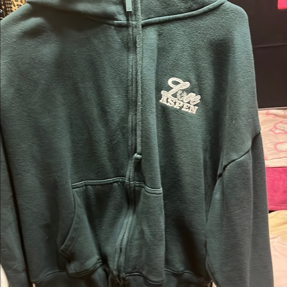 PINK Victoria's Secret Dark Green Hoodie